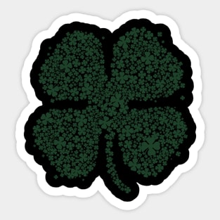 Four Leaf Clover Green Shirt St Patricks Day Shamrock Shirt Sticker